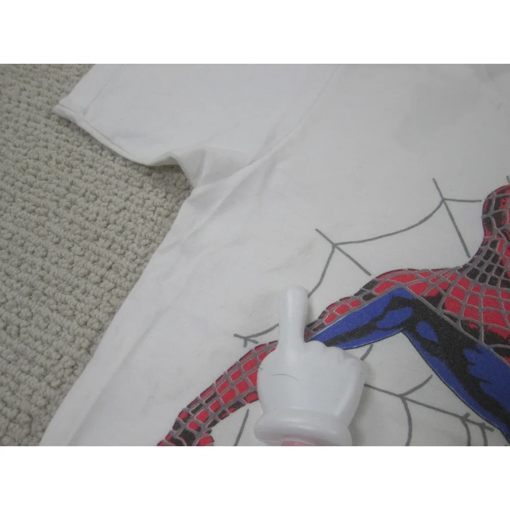Spider-Man Shirt Boys 10-12 White Cancun Graphic Souvenir Marvel T-Shirt‎ Tee